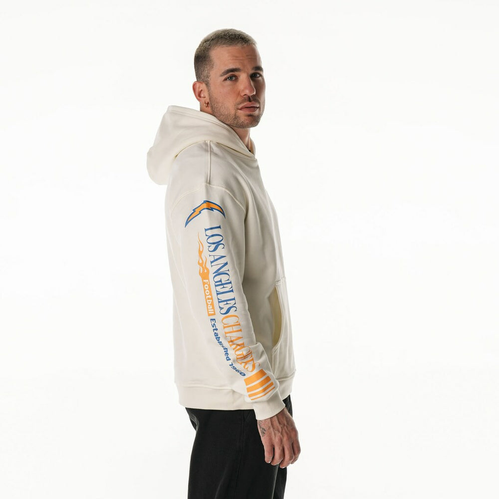 Los Angeles Chargers The Wild Collective Unisex Stacked Graphic Sleeve Fleece Hoodie | NFL New