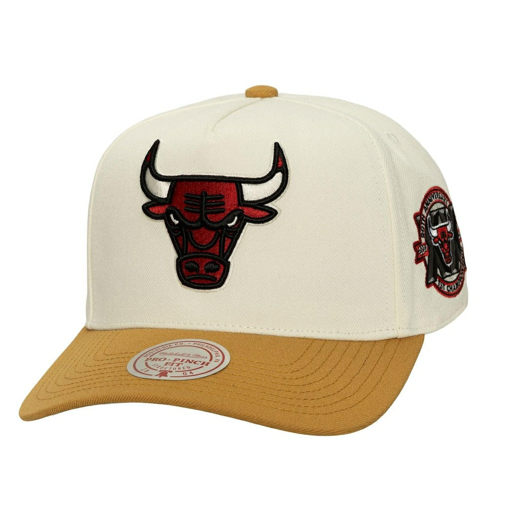 Cream Chicago Bulls Ochre Dusted Double Two-Toned Pro Crown Adjustable Hat | NBA