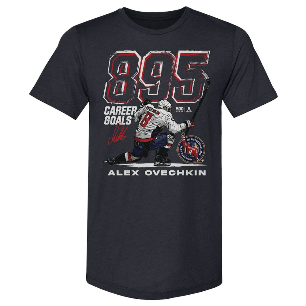 Alexander Ovechkin Washington Capitals 500 Level NHL All-Time Leading Goal Scorer Tri-Blend Grunge T-Shirt -  NHL T-shirts