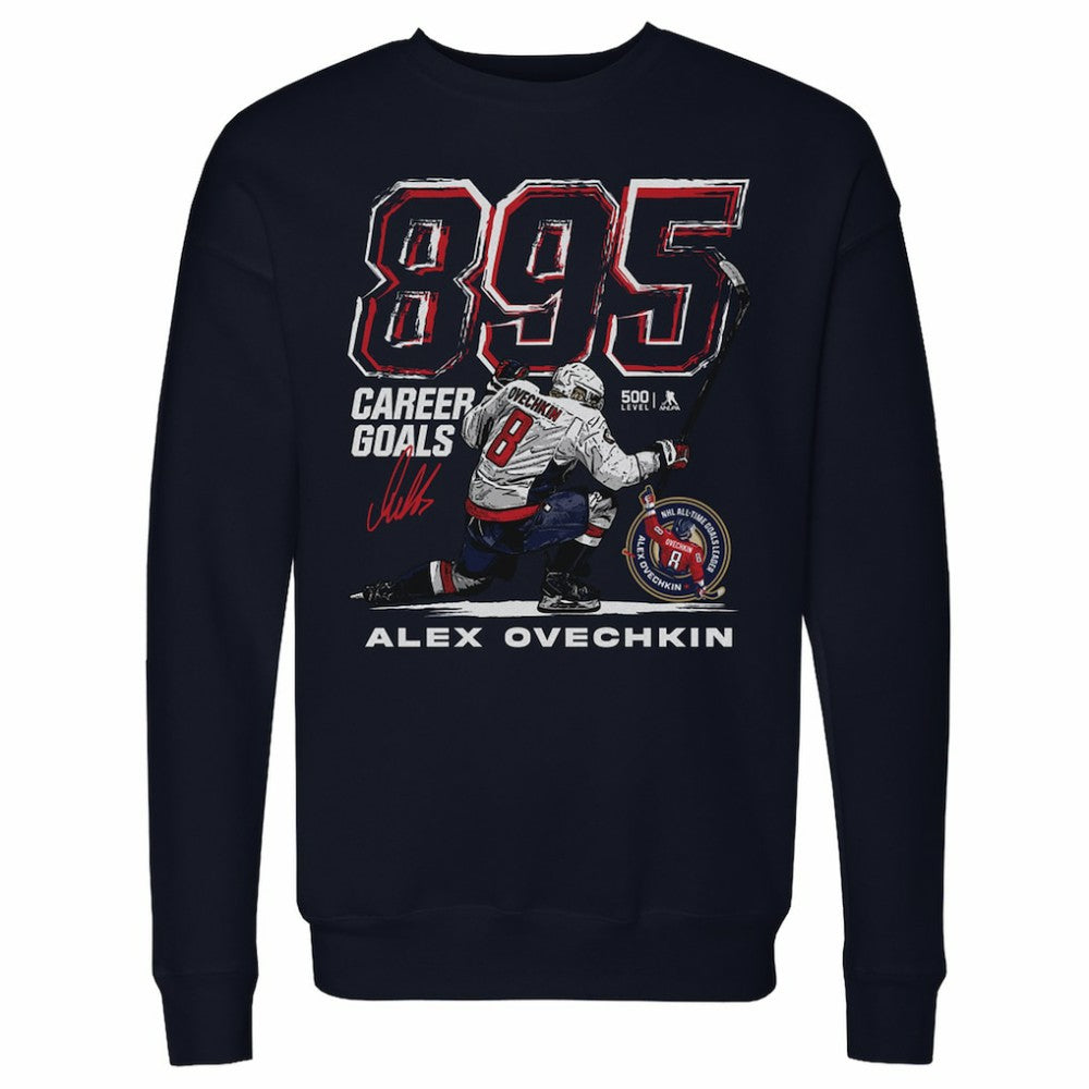 Alexander Ovechkin Washington Capitals 500 Level NHL All-Time Leading Goal Scorer Grunge Pullover Sweatshirt -  NHL Sweatshirts