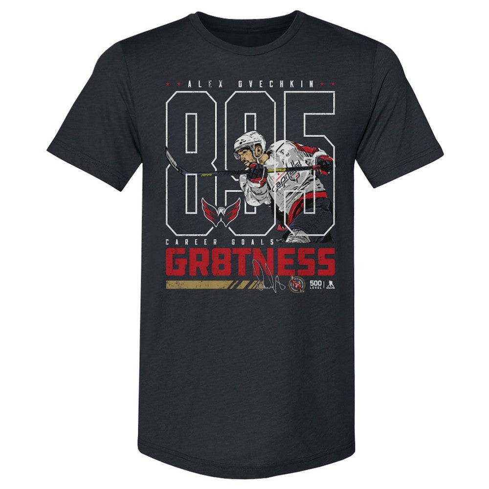 Alexander Ovechkin Washington Capitals 500 Level NHL All-Time Leading Goal Scorer Tri-Blend Outline T-Shirt -  NHL T-shirts