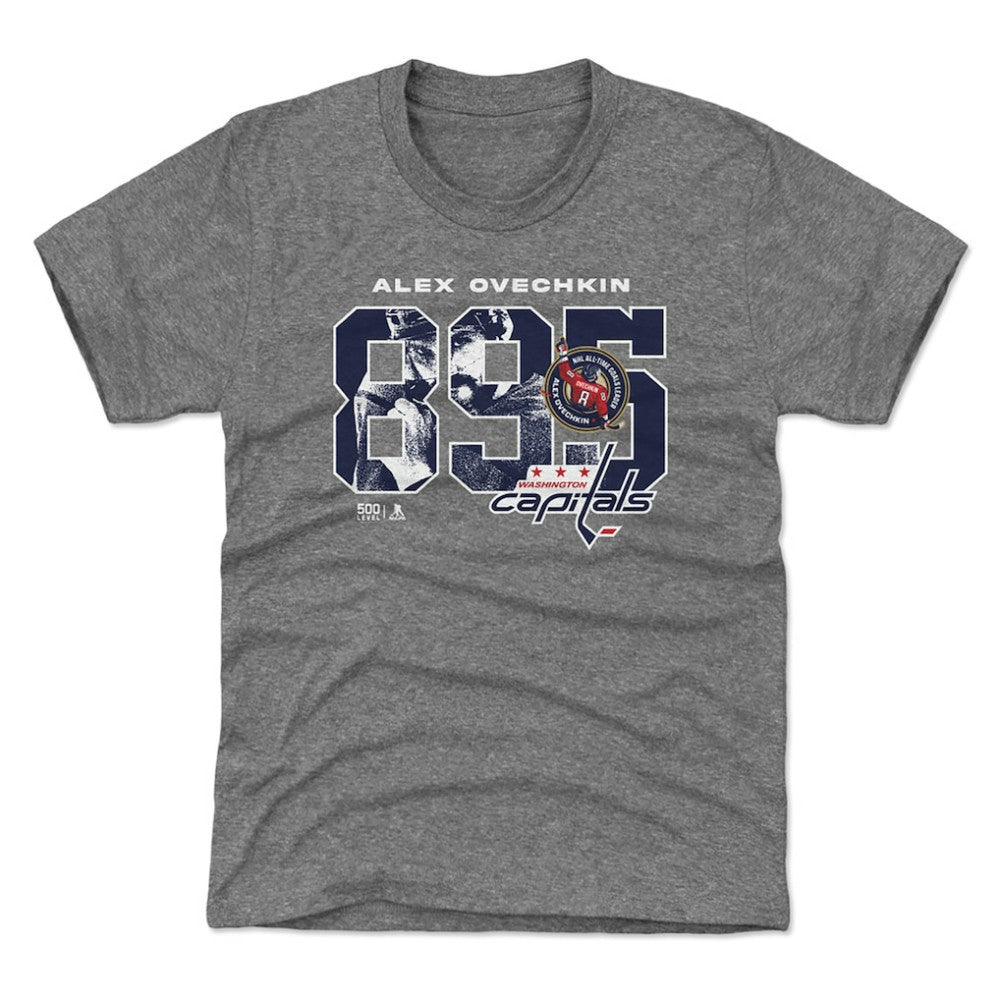 Alexander Ovechkin Washington Capitals 500 Level Youth NHL All-Time Leading Goal Scorer Overlay T-Shirt -  NHL T-shirts