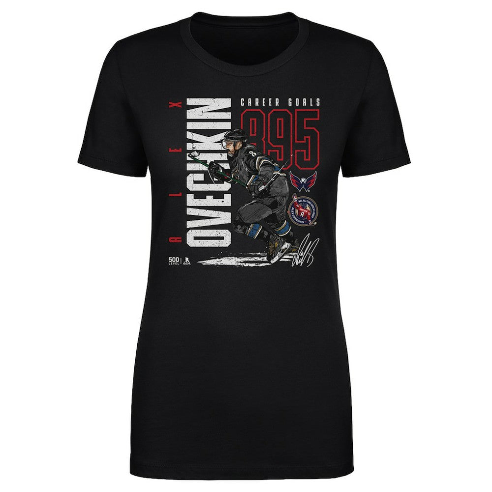 Alexander Ovechkin Washington Capitals 500 Level Women's NHL All-Time Leading Goal Scorer Throwback T-Shirt -  NHL T-shirts