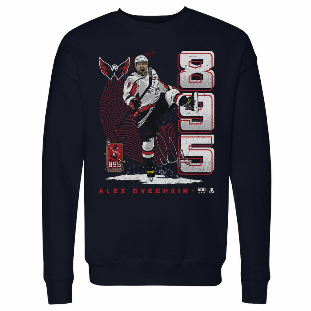 Alexander Ovechkin Washington Capitals 500 Level NHL All-Time Leading Goal Scorer Vertical Pullover Sweatshirt -  NHL Sweatshirts