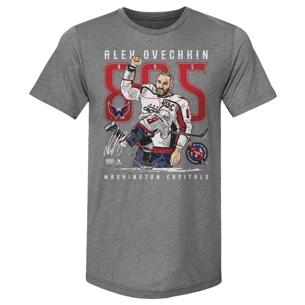 Alexander Ovechkin Washington Capitals 500 Level NHL All-Time Leading Goal Scorer Tri-Blend The Shot T-Shirt -  NHL T-shirts