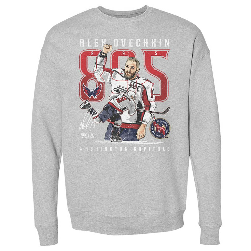 Alexander Ovechkin Washington Capitals 500 Level NHL All-Time Leading Goal Scorer The Shot Pullover Sweatshirt -  NHL Sweatshirts