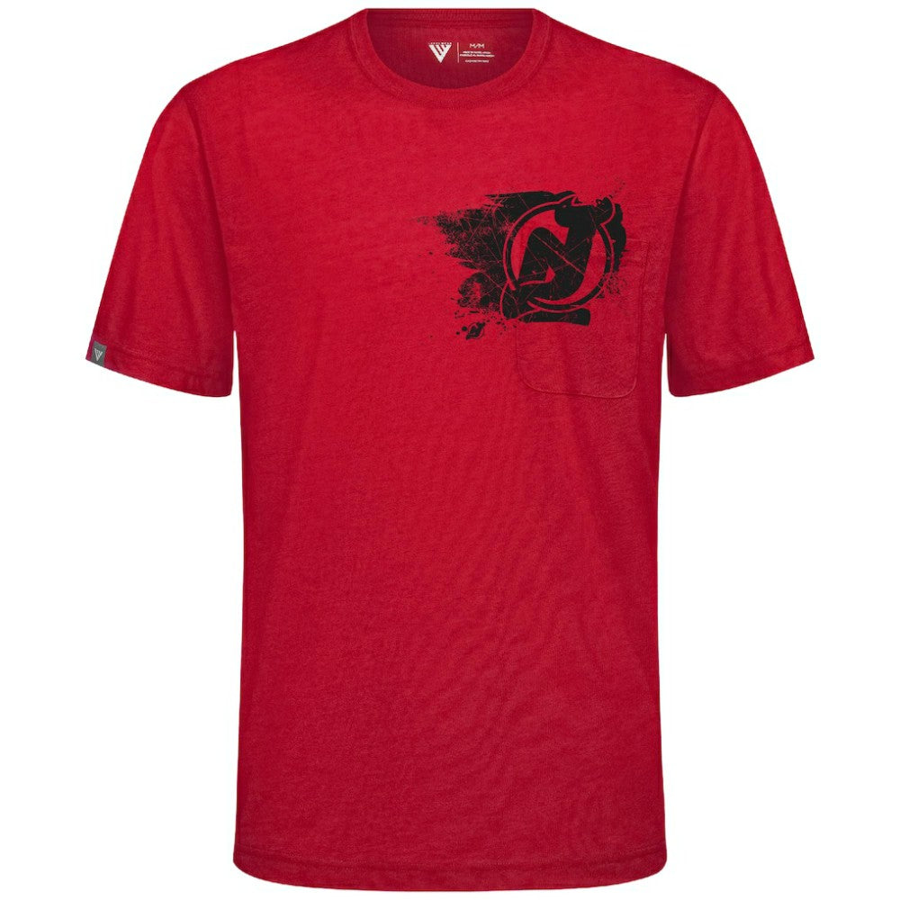 New Jersey Devils Levelwear Focal Blasted T-Shirt -  NHL T-shirts