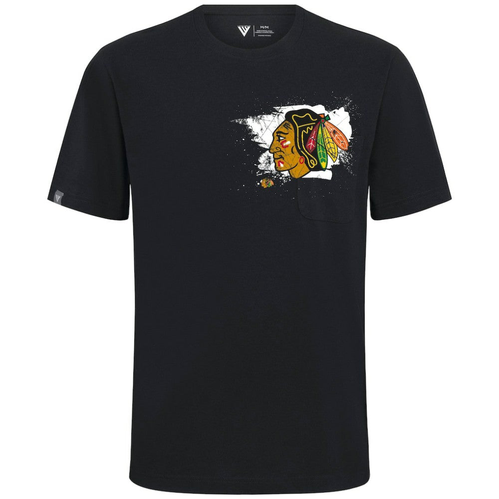 Chicago Blackhawks Levelwear Focal Blasted T-Shirt -  NHL T-shirts