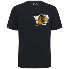 Chicago Blackhawks Levelwear Focal Blasted T-Shirt -  NHL T-shirts