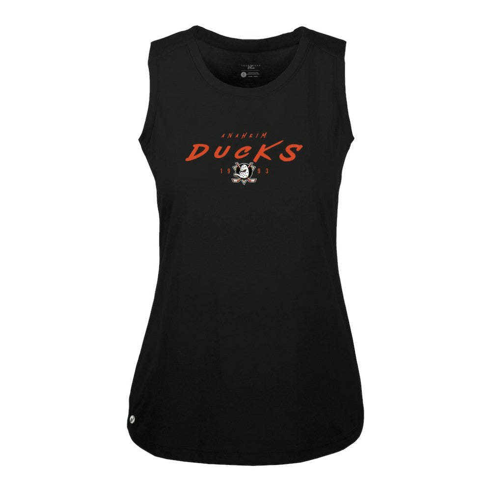 Anaheim Ducks Levelwear Women's Macy Scratched Tank Top -  NHL Tank Top