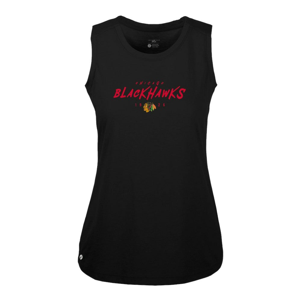 Chicago Blackhawks Levelwear Women's Macy Scratched Tank Top -  NHL Tank Top