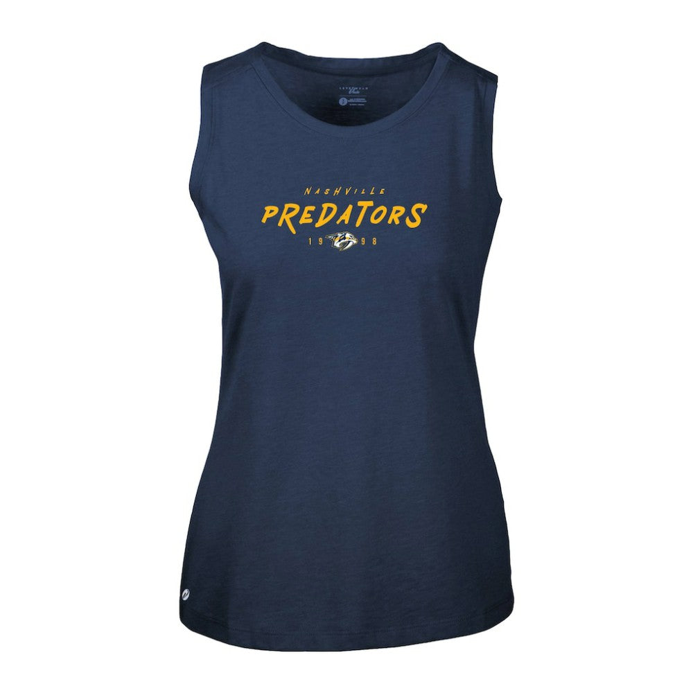 Nashville Predators Levelwear Women's Macy Scratched Tank Top -  NHL Tank Top