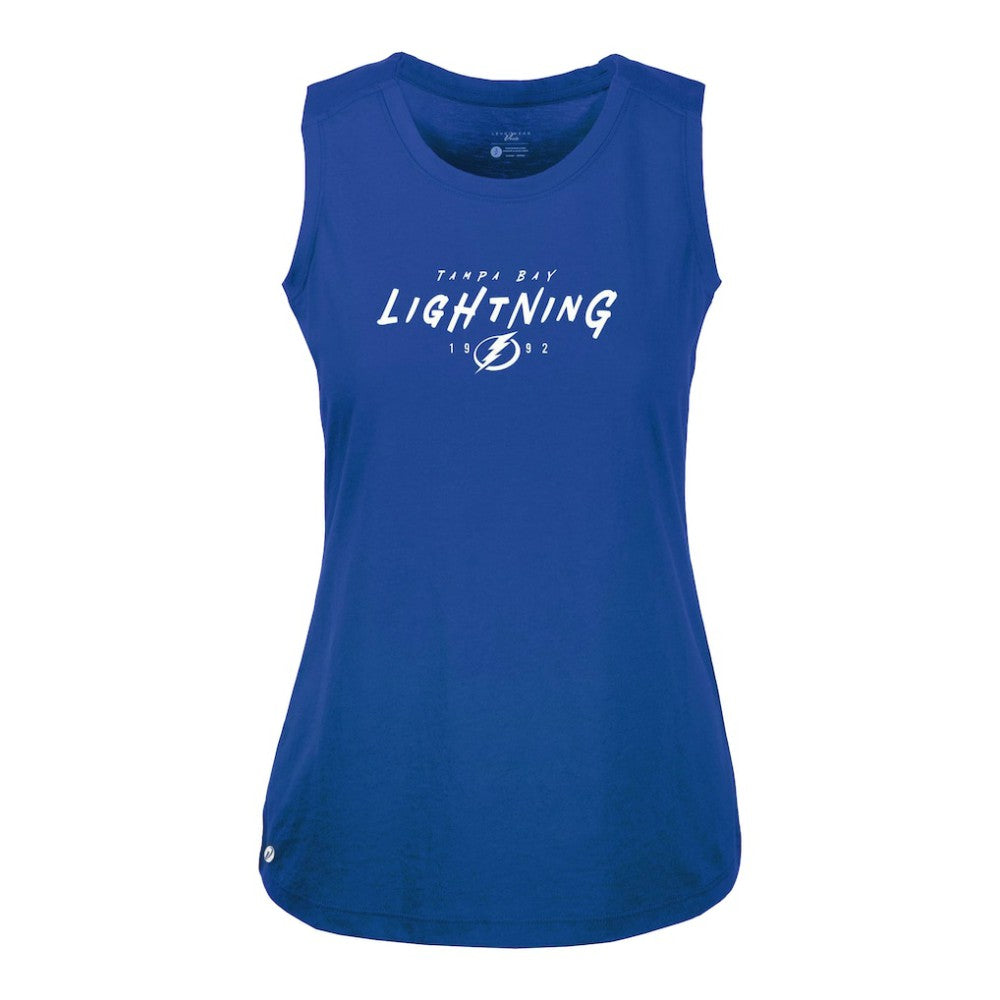 Tampa Bay Lightning Levelwear Women's Macy Scratched Tank Top -  NHL Tank Top