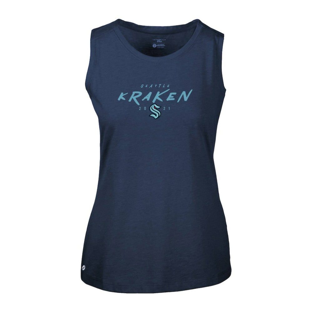 Seattle Kraken Levelwear Women's Macy Scratched Tank Top -  NHL Tank Top