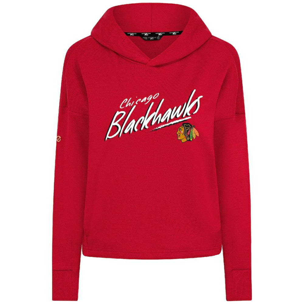 Chicago Blackhawks Levelwear Women's Sweet Sizzle Tri-Blend Cropped Pullover Hoodie -  NHL Hoodies