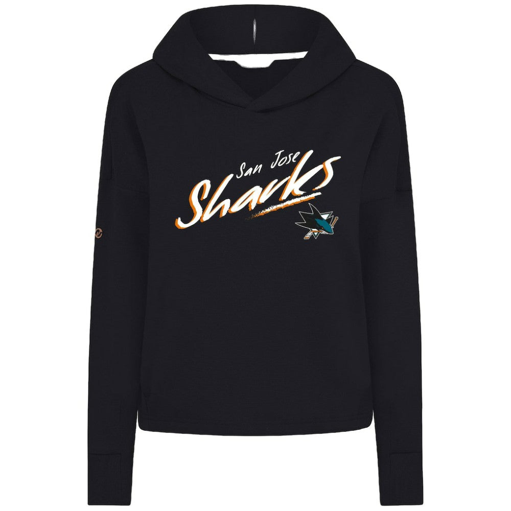 San Jose Sharks Levelwear Women's Sweet Sizzle Tri-Blend Cropped Pullover Hoodie -  NHL Hoodies