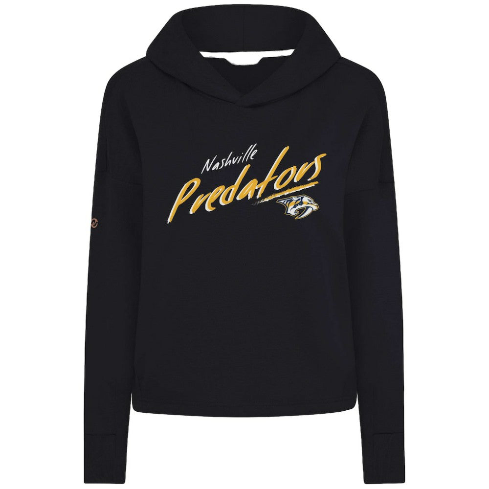Nashville Predators Levelwear Women's Sweet Sizzle Tri-Blend Cropped Pullover Hoodie -  NHL Hoodies