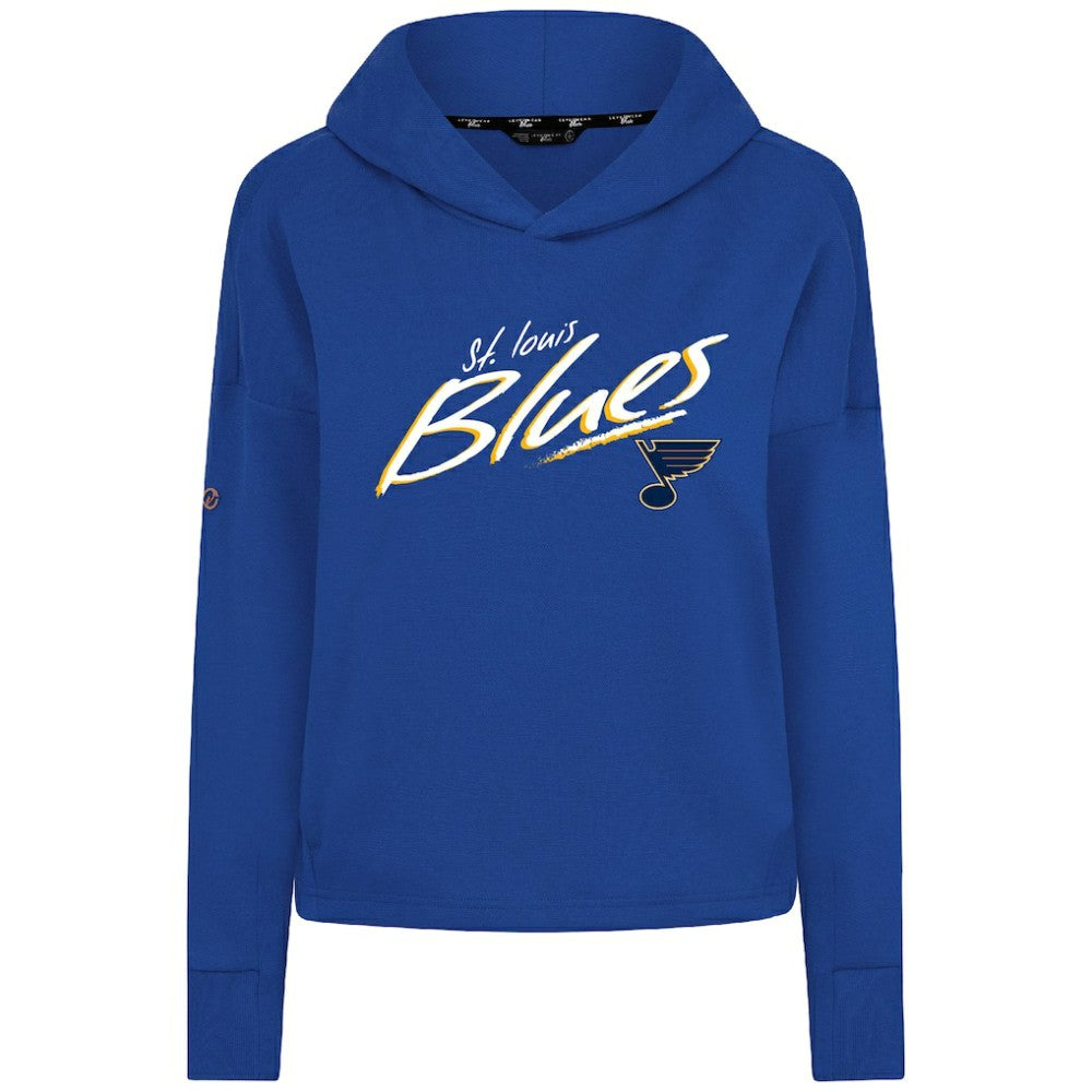 St. Louis Blues Levelwear Women's Sweet Sizzle Tri-Blend Cropped Pullover Hoodie -  NHL Hoodies