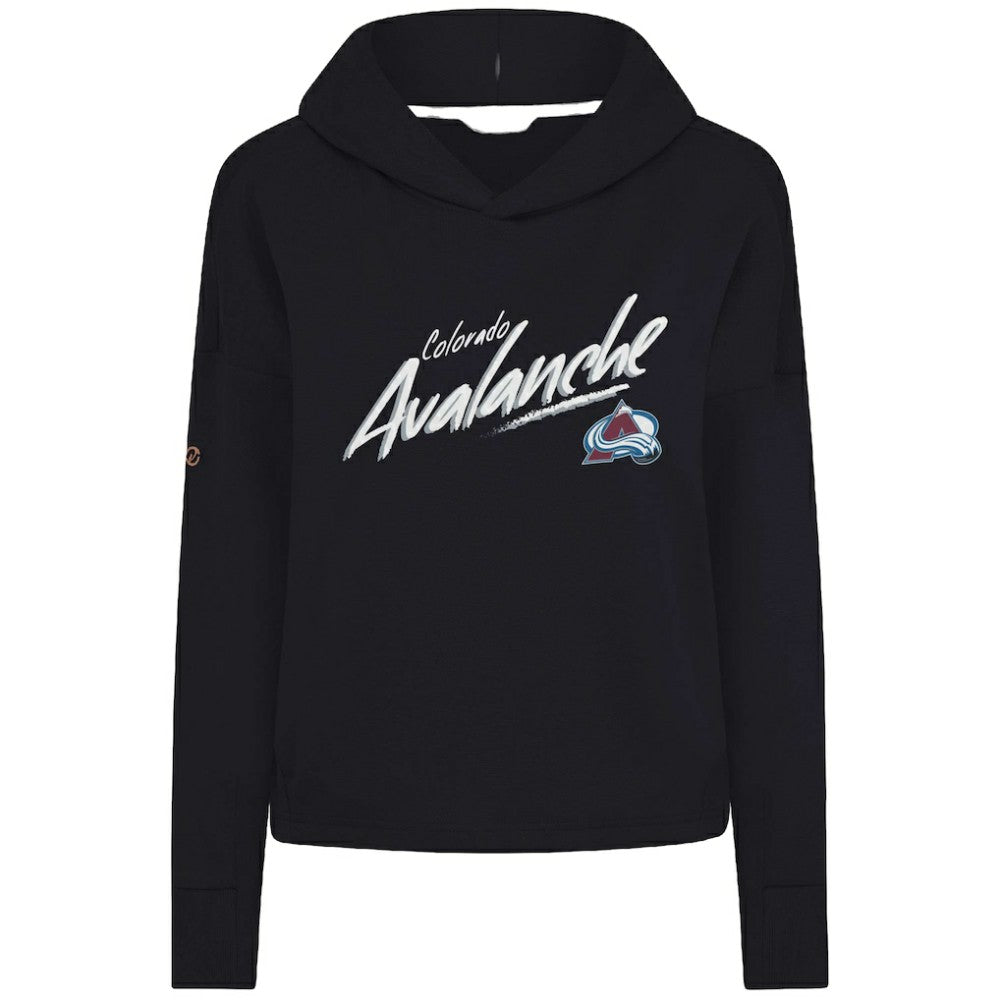Colorado Avalanche Levelwear Women's Sweet Sizzle Tri-Blend Cropped Pullover Hoodie -  NHL Hoodies