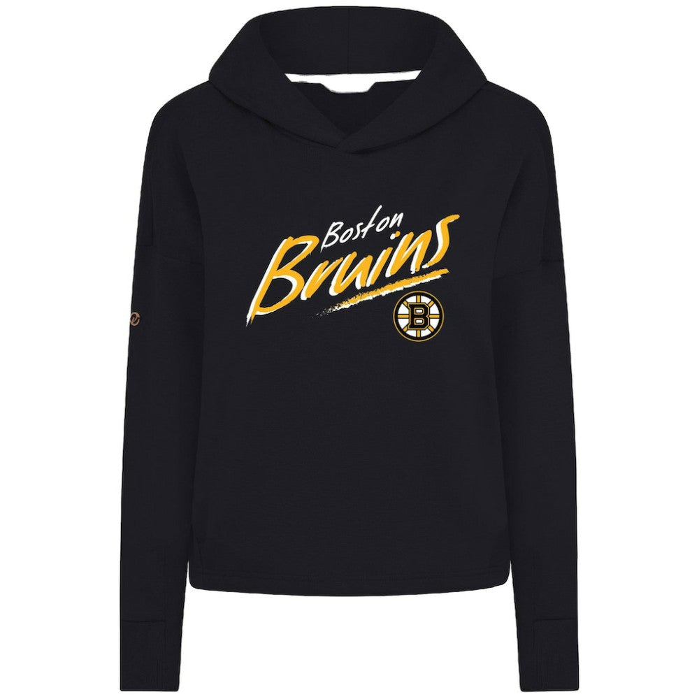 Boston Bruins Levelwear Women's Sweet Sizzle Tri-Blend Cropped Pullover Hoodie -  NHL Hoodies