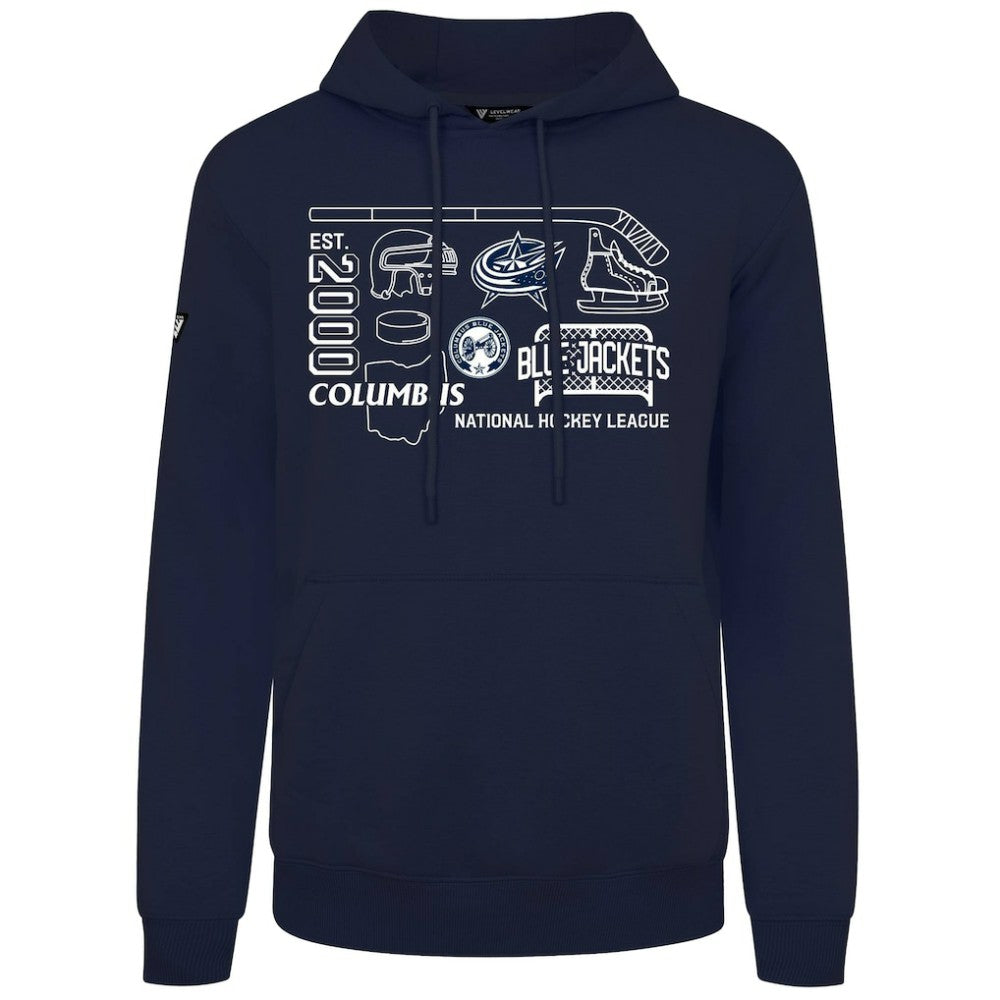 Columbus Blue Jackets Levelwear Podium Campaign Pullover Hoodie -  NHL Hoodies