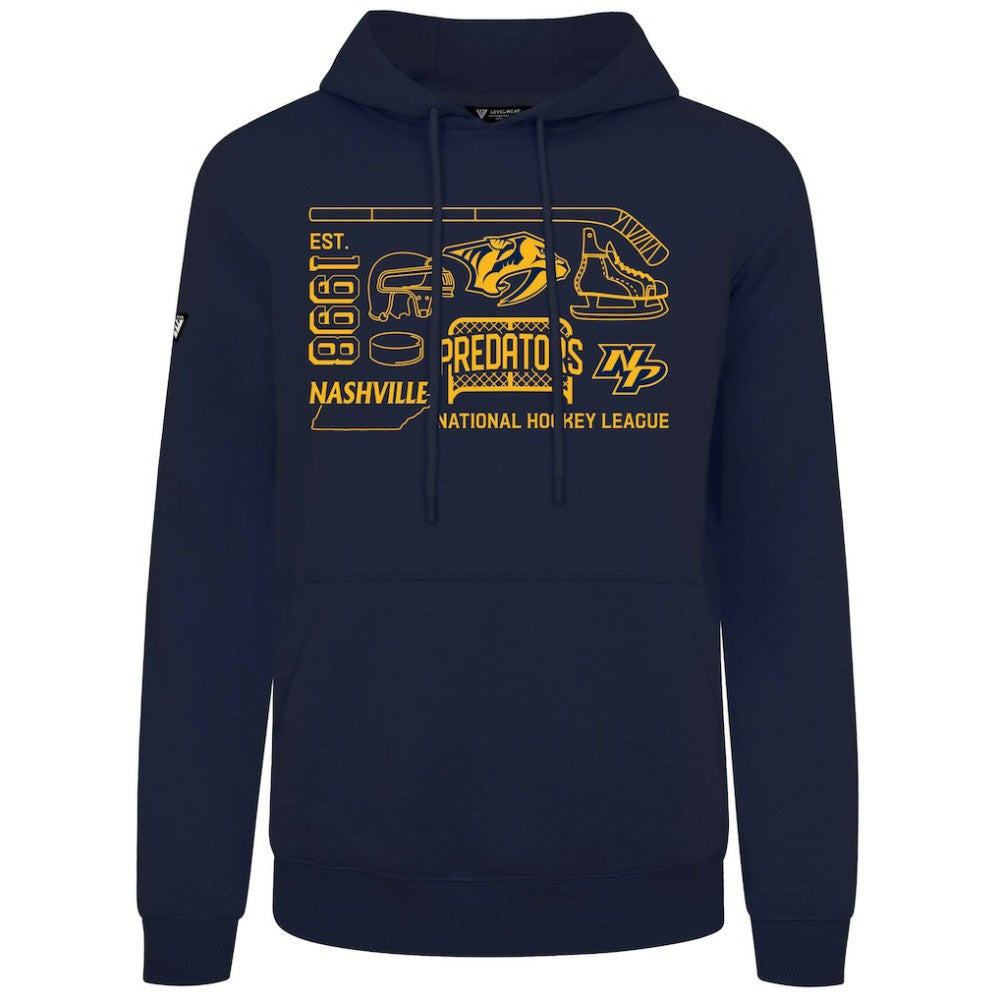 Nashville Predators Levelwear Podium Campaign Pullover Hoodie -  NHL Hoodies