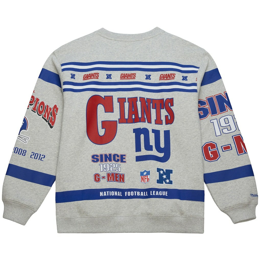 New York Giants All Over Print Vintage Fleece Crewneck Sweatshirt | NFL Hot