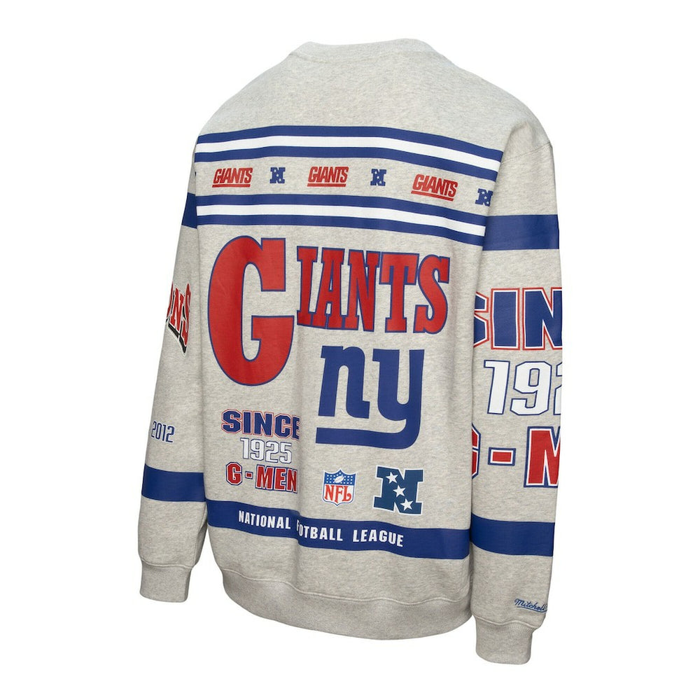 New York Giants All Over Print Vintage Fleece Crewneck Sweatshirt | NFL Hot