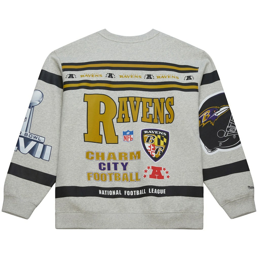 Baltimore Ravens All Over Print Vintage Fleece Crewneck Sweatshirt | NFL Near me