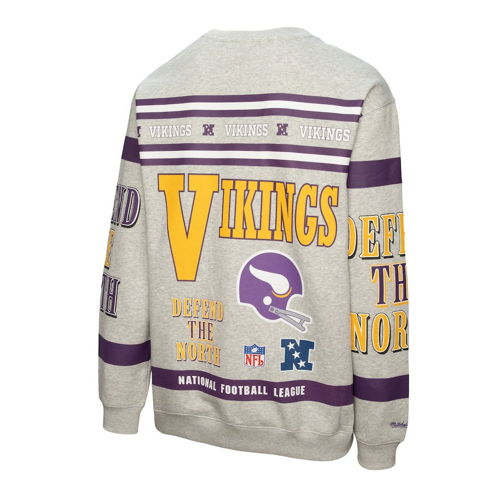 Minnesota Vikings All Over Print Vintage Fleece Crewneck Sweatshirt | NFL Near me