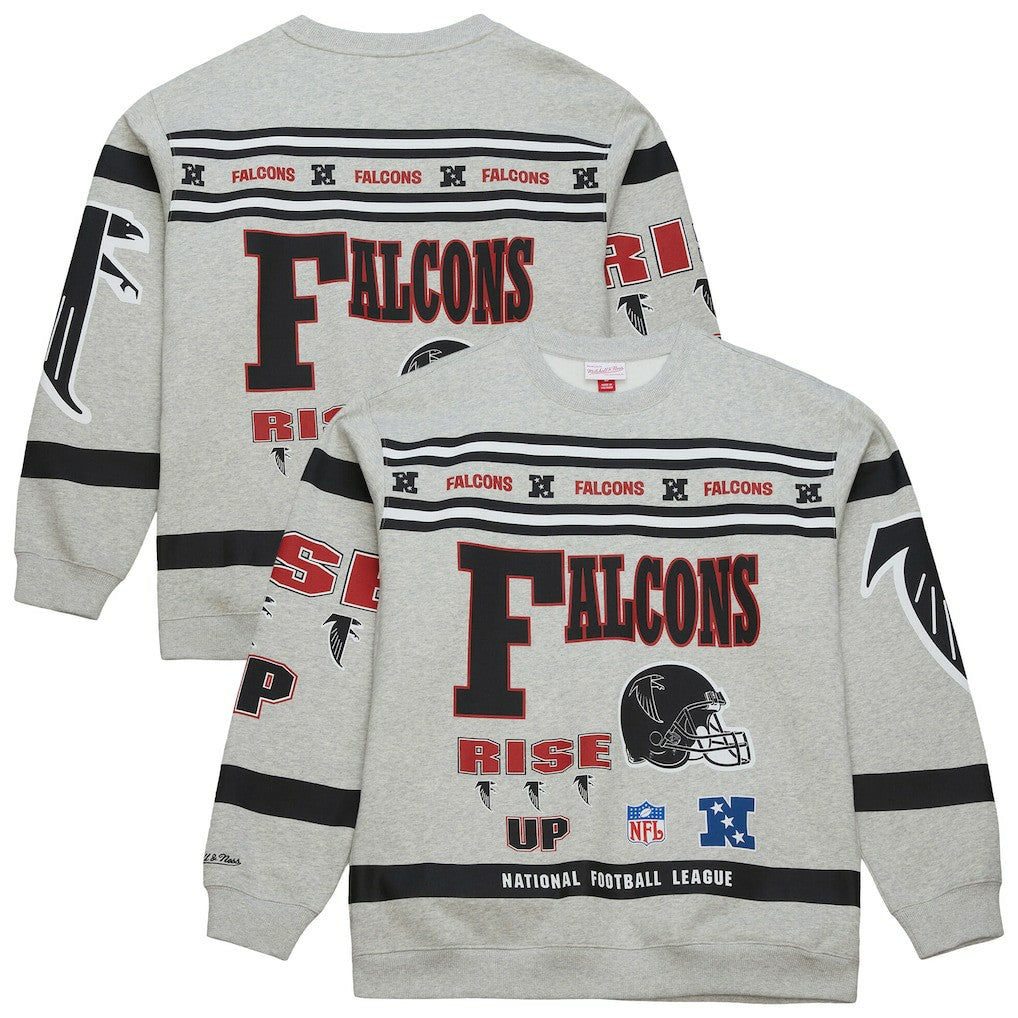 Atlanta Falcons All Over Print Vintage Fleece Crewneck Sweatshirt | NFL Near me