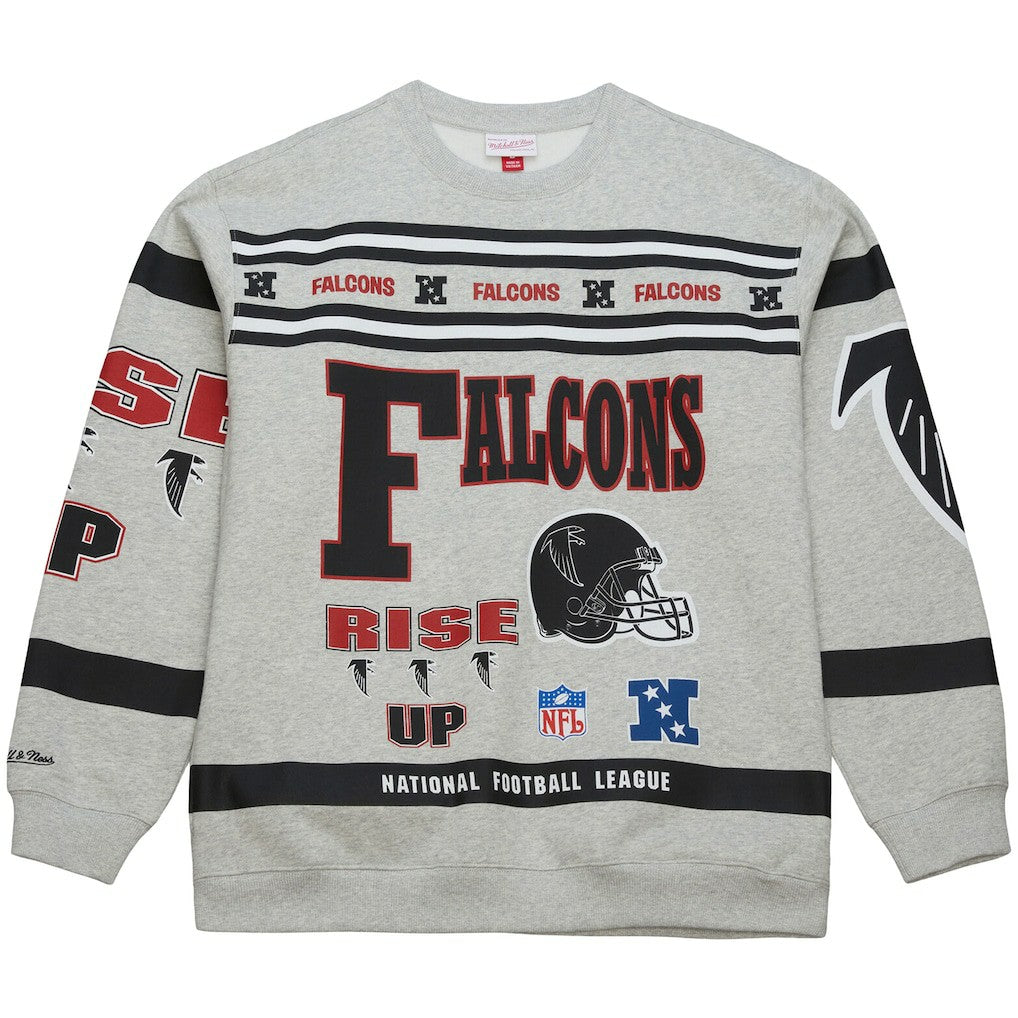 Atlanta Falcons All Over Print Vintage Fleece Crewneck Sweatshirt | NFL Near me