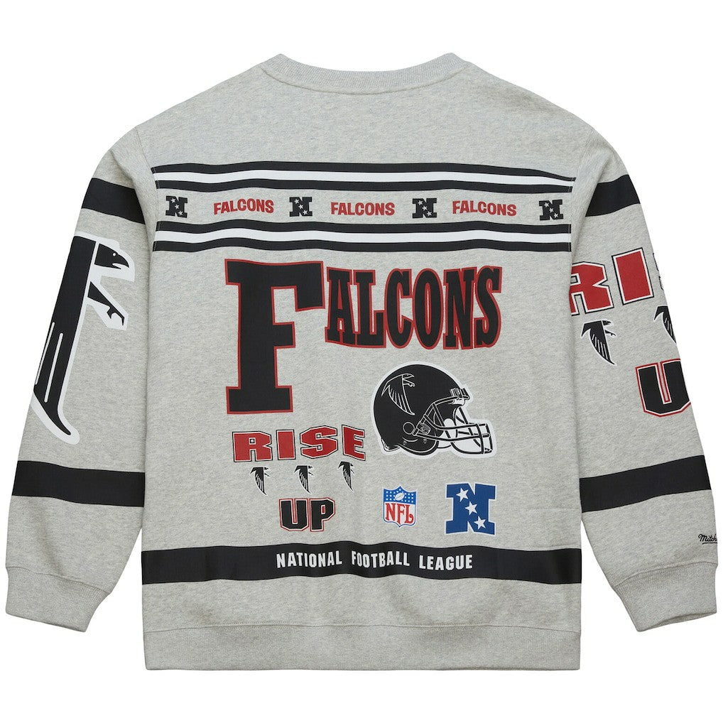 Atlanta Falcons All Over Print Vintage Fleece Crewneck Sweatshirt | NFL Near me