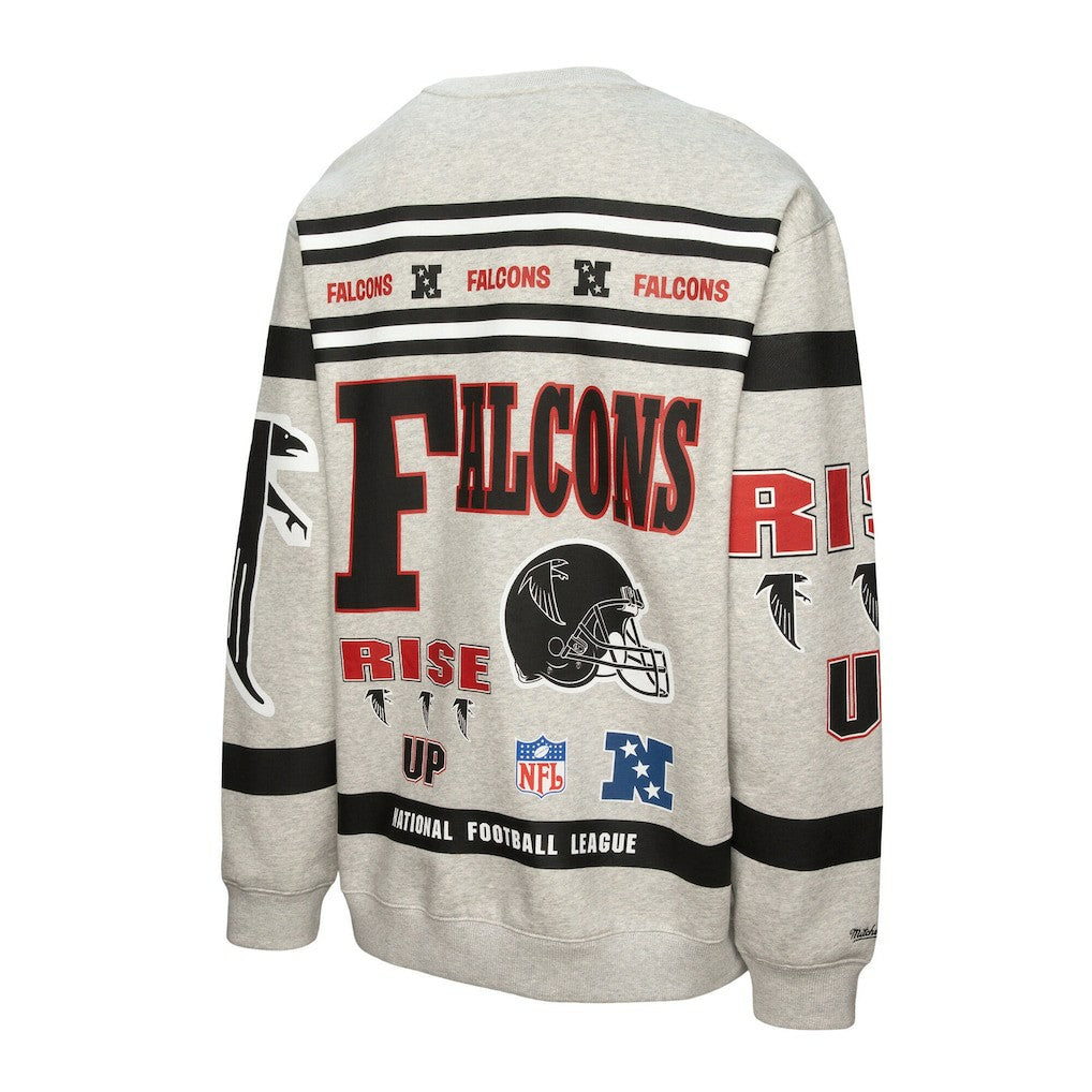 Atlanta Falcons All Over Print Vintage Fleece Crewneck Sweatshirt | NFL Near me