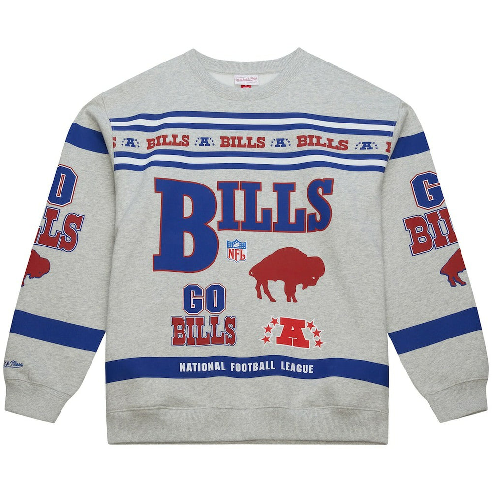 Buffalo Bills All Over Print Vintage Fleece Crewneck Sweatshirt | NFL Outlet