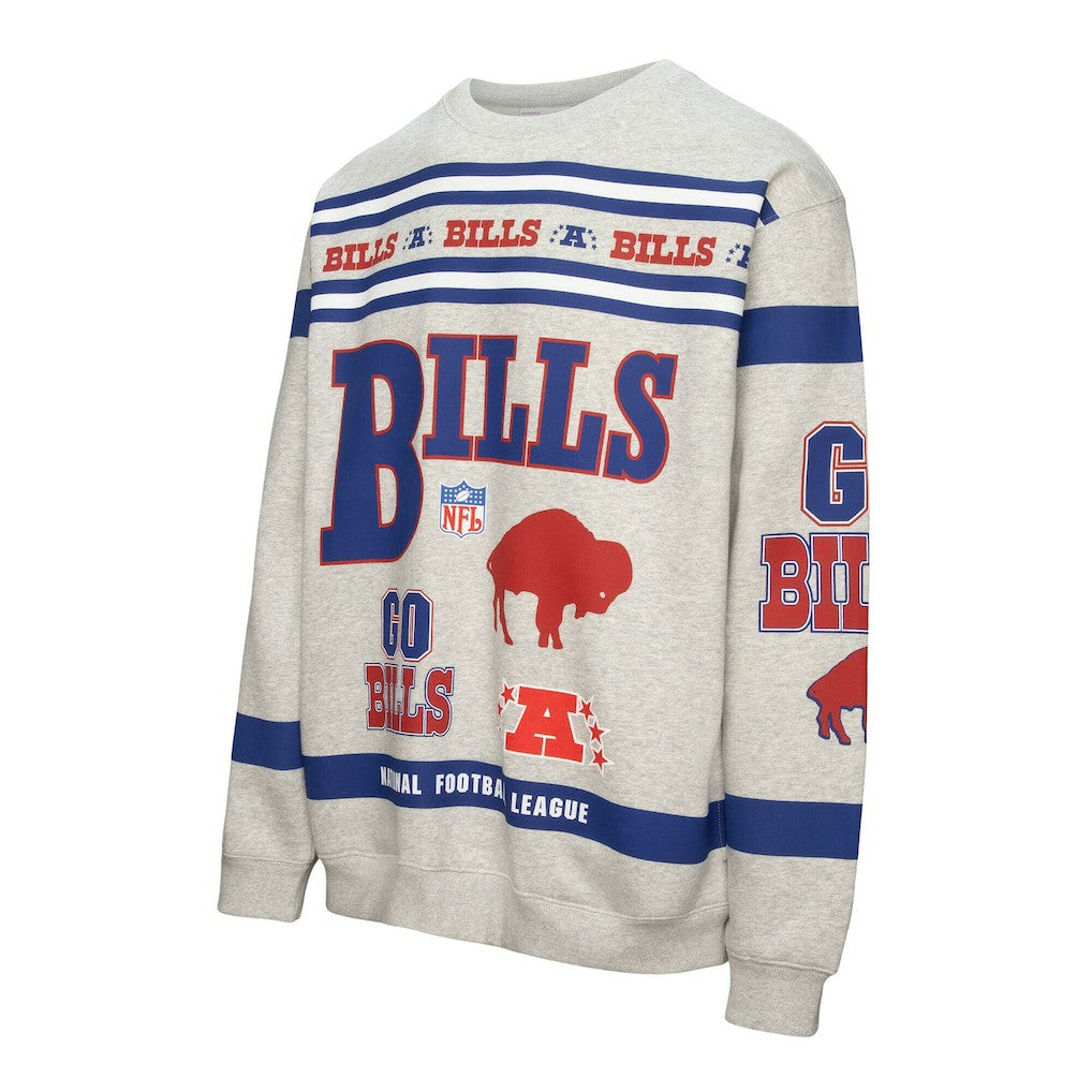 Buffalo Bills All Over Print Vintage Fleece Crewneck Sweatshirt | NFL Outlet