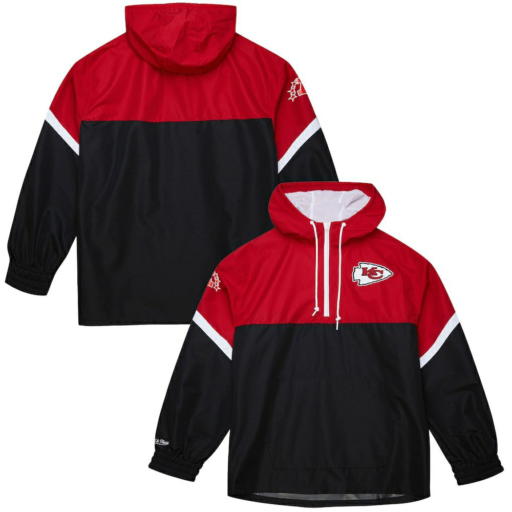 Kansas City Chiefs Tie Breaker Vintage Logo Lightweight Anorak Half-Zip Windbreaker | NFL Sale