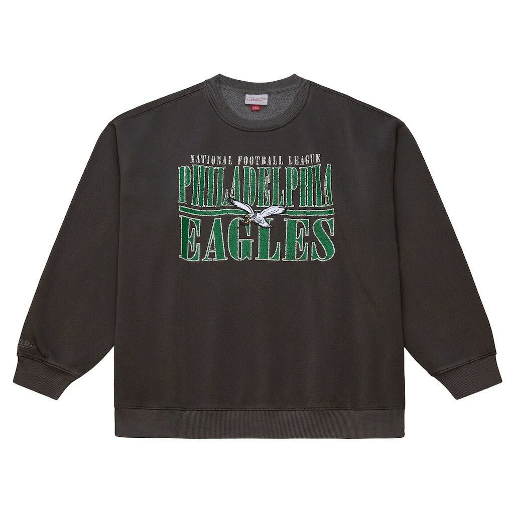 Philadelphia Eagles Downtown Crew Vintage Logo Sweatshirt | NFL New