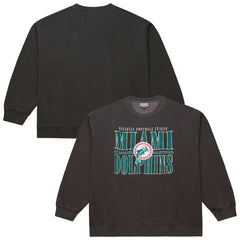 Miami Dolphins Downtown Crew Vintage Logo Sweatshirt | NFL Outlet