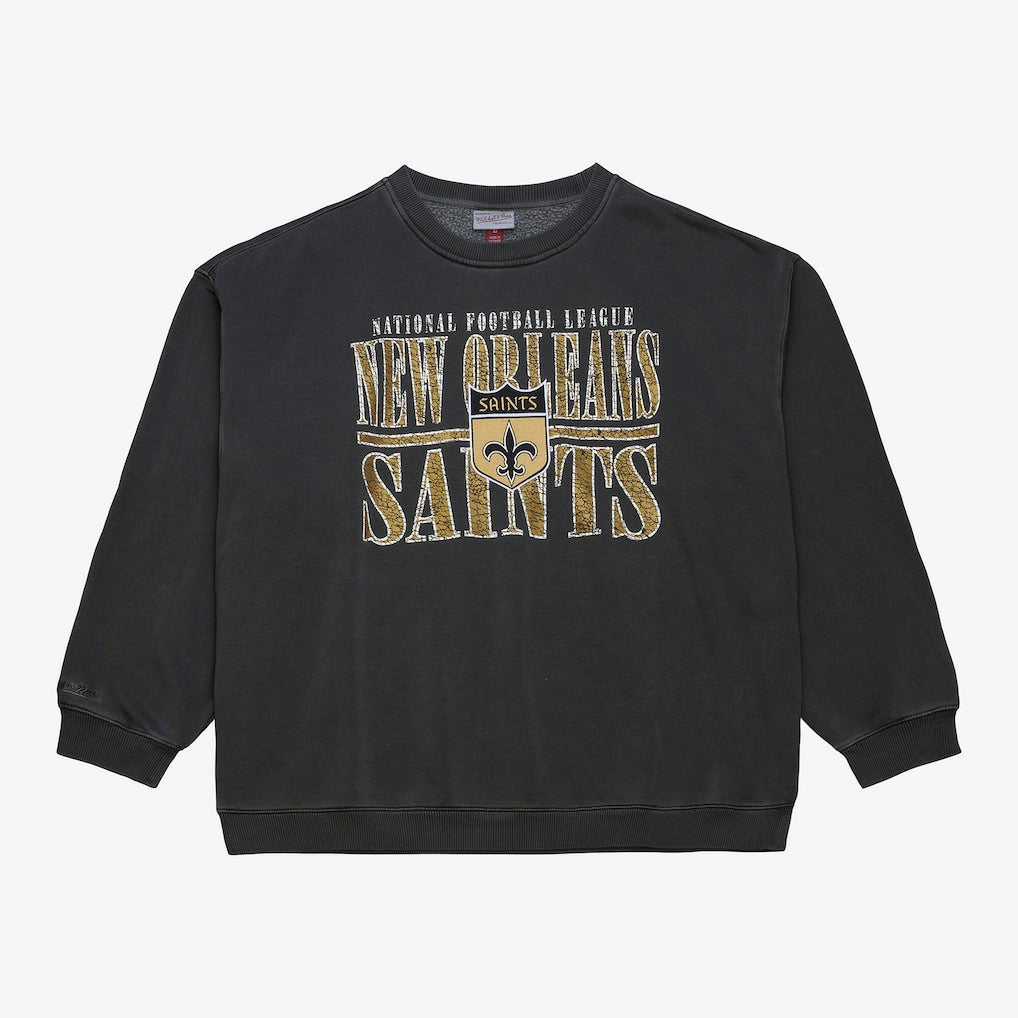 New Orleans Saints Downtown Crew Vintage Logo Sweatshirt | NFL Discount