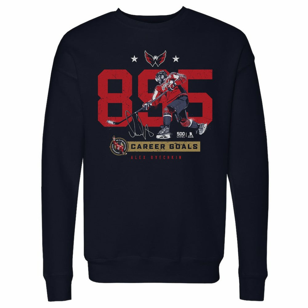 Alexander Ovechkin Washington Capitals 500 Level Number Pullover Sweatshirt -  NHL Sweatshirts