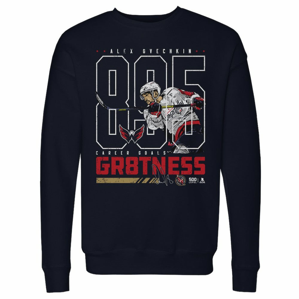 Alexander Ovechkin Washington Capitals 500 Level Outline Pullover Sweatshirt -  NHL Sweatshirts