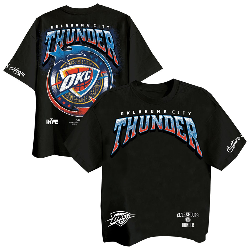 Black Oklahoma City Thunder Two Hype Drip & Dime Collection Premium T-Shirt | NBA