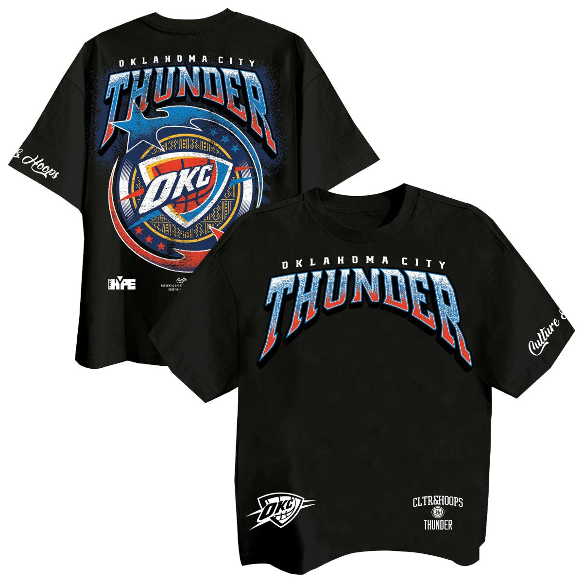 Black Oklahoma City Thunder Two Hype Drip & Dime Collection Premium T-Shirt | NBA
