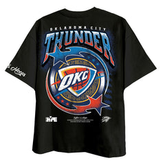 Black Oklahoma City Thunder Two Hype Drip & Dime Collection Premium T-Shirt | NBA