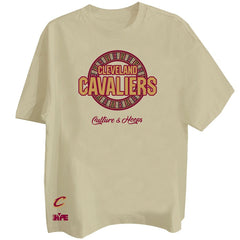 Khaki Cleveland Cavaliers Two Hype Worldwide Collection Premium T-Shirt sale | NBA