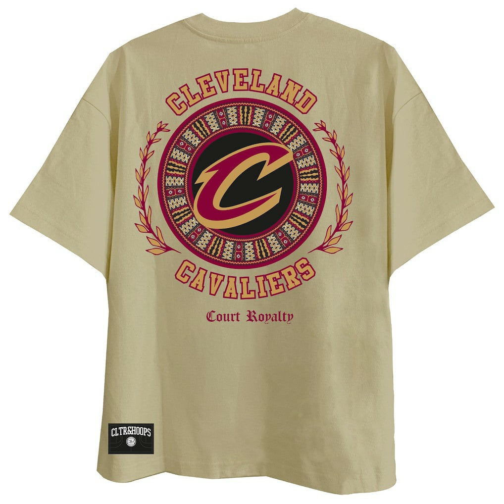 Khaki Cleveland Cavaliers Two Hype Worldwide Collection Premium T-Shirt sale | NBA