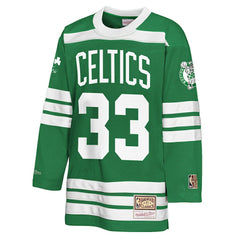 Kelly Green Larry Bird Boston Celtics Youth Maxxed Out 2.0 Fashion Hockey Jersey | NBA