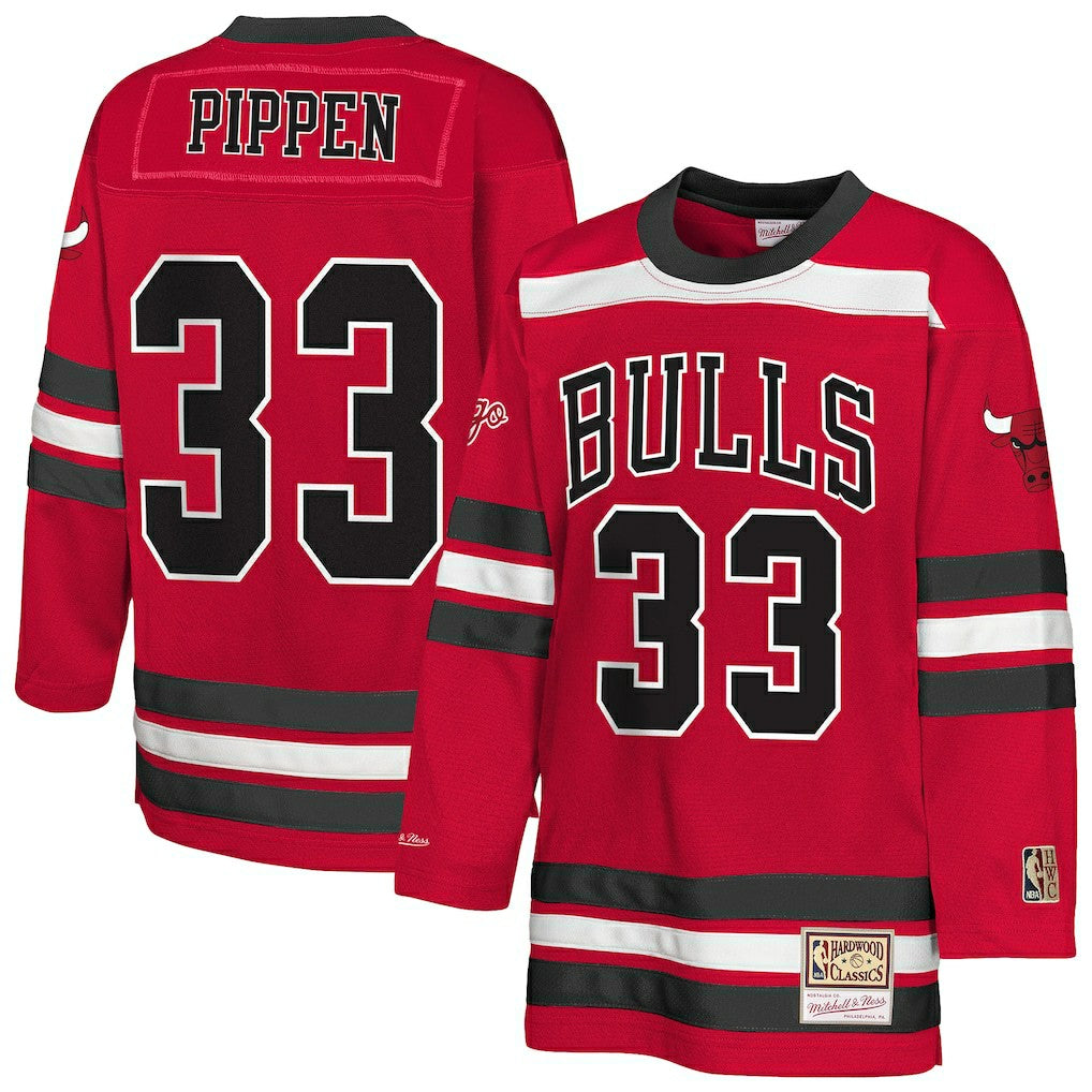 Red Scottie Pippen Chicago Bulls Youth Maxxed Out 2.0 Fashion Hockey Jersey sale | NBA