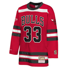 Red Scottie Pippen Chicago Bulls Youth Maxxed Out 2.0 Fashion Hockey Jersey sale | NBA